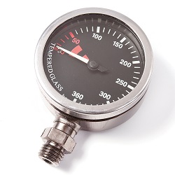 52cm OD Black Faced Brass Tech Pressure Gauge Only (52GO-BLK)