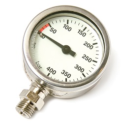 52mm Brass Tech Pressure Gauge Only (52GO)