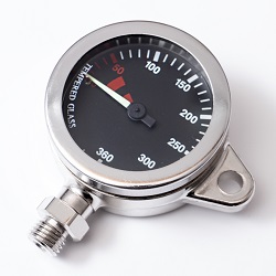 Black Faced 52mm Brass Tech Snap Pressure Gauge Only (52GOSP-BK)