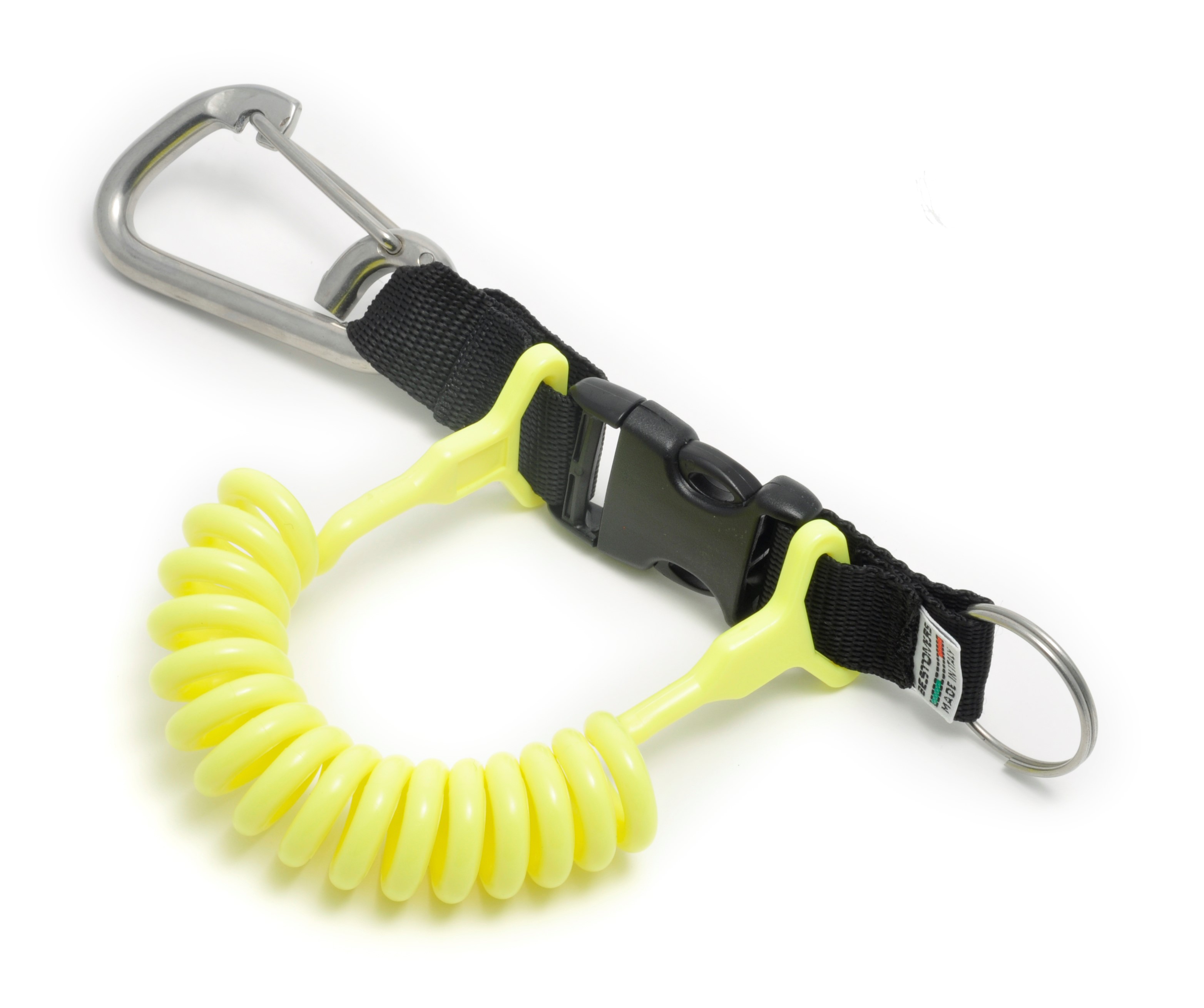 Best Divers Extandable Coil Clip with STRONG Magnum Polyurathan Spiral - Yellow (Ai0192YXL) Best Divers Extandable Coil Clip with STRONG Magnum Polyurathan Spiral - Yellow (Ai0192YXL)