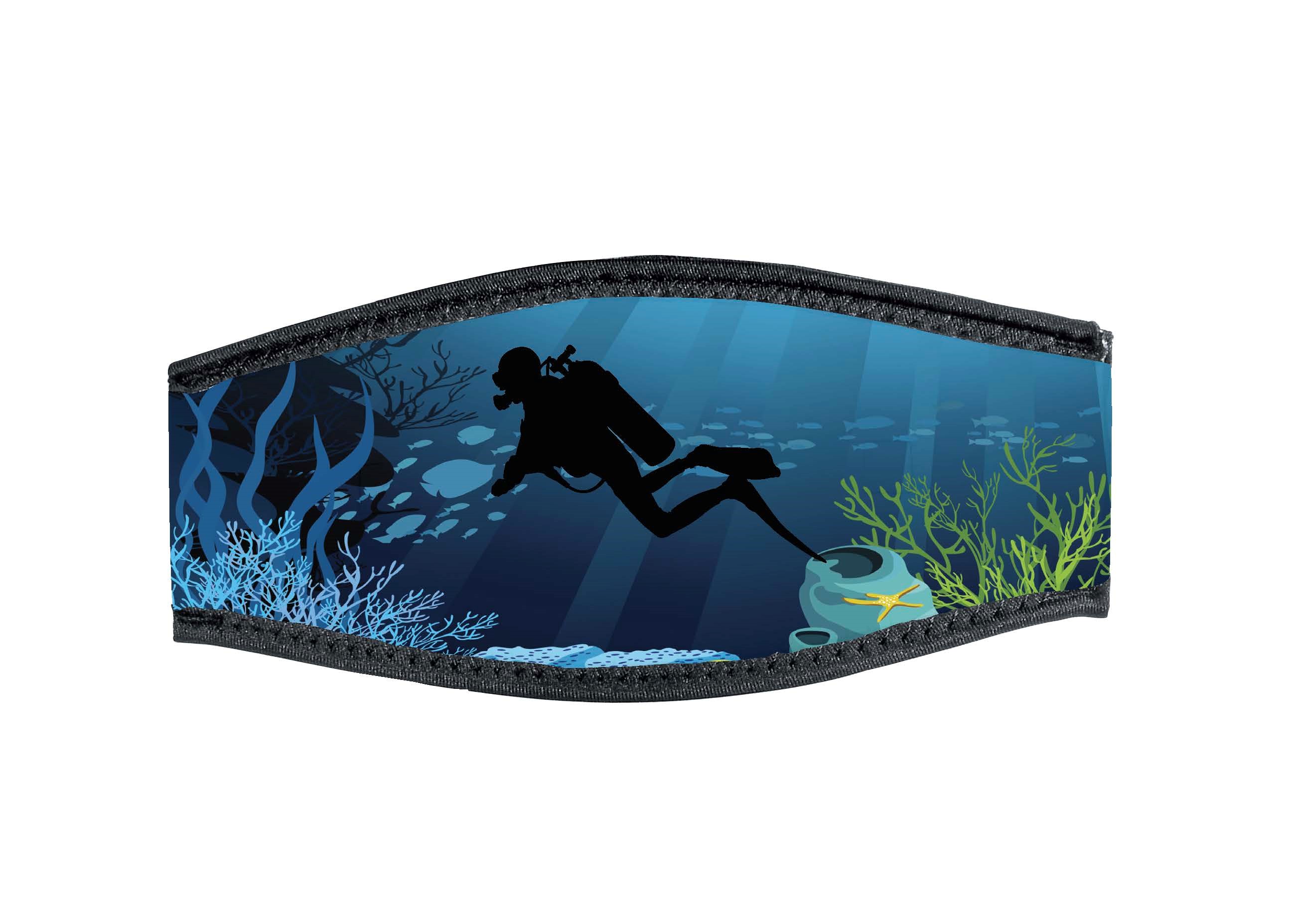 Neoprene Mask Strap - Abyss - with double velcro (IN/SUB-DV)