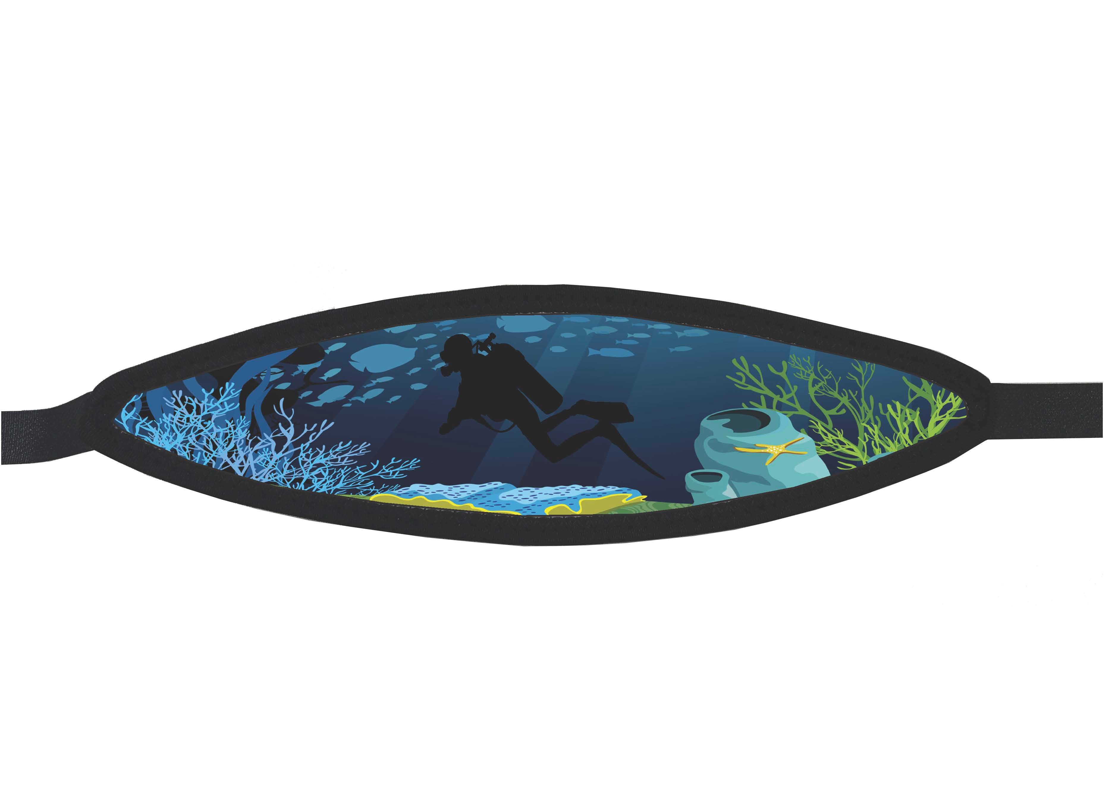 Neoprene Mask Strap - Abyss - with velcro (IN/SUB-V)