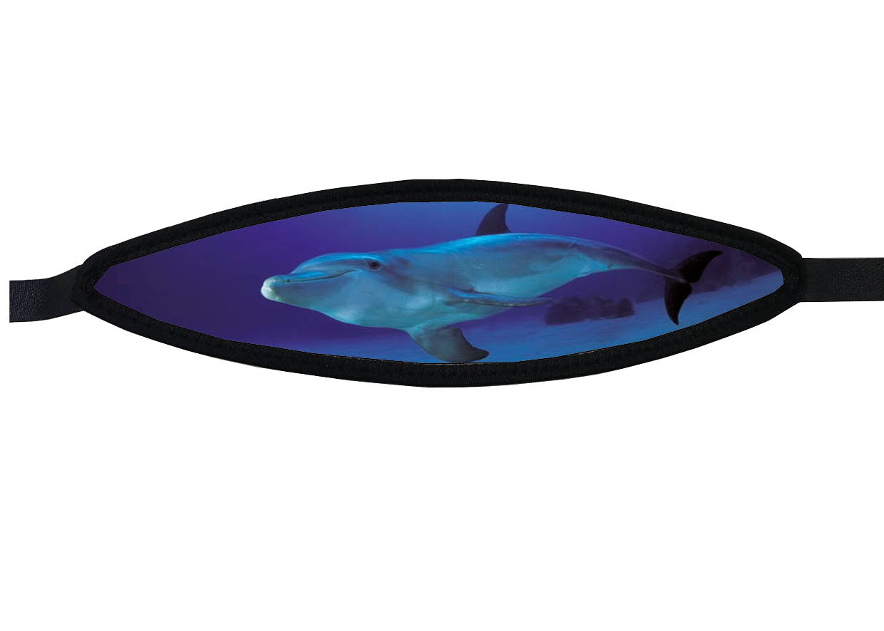 Neoprene Mask Strap - 1 Dolphin - with velcro (IN/1DOL-V)