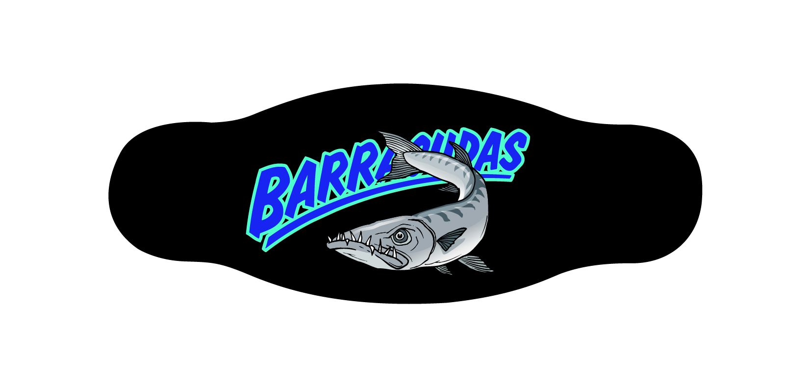 Neoprene Mask Strap - Barracuda - double layer (IN/BRC)