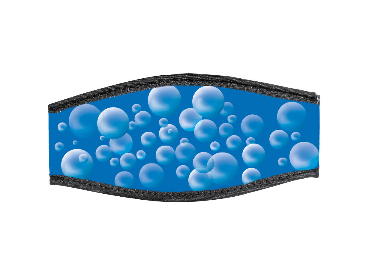 Neoprene Mask Strap - Bubbles - with double velcro (IN/BUBL-DV)