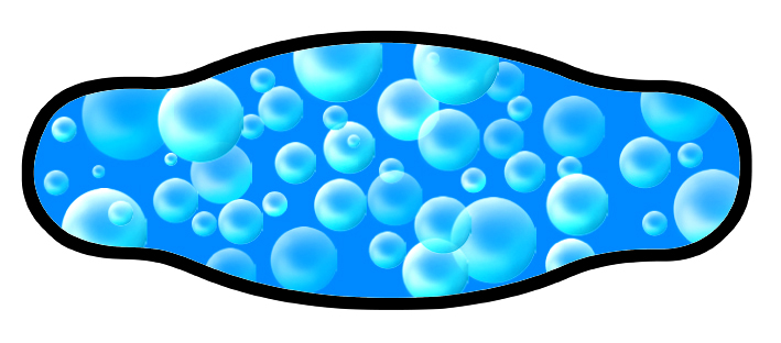 Neoprene Mask Strap - Bubbles - double layer (IN/BUBL)