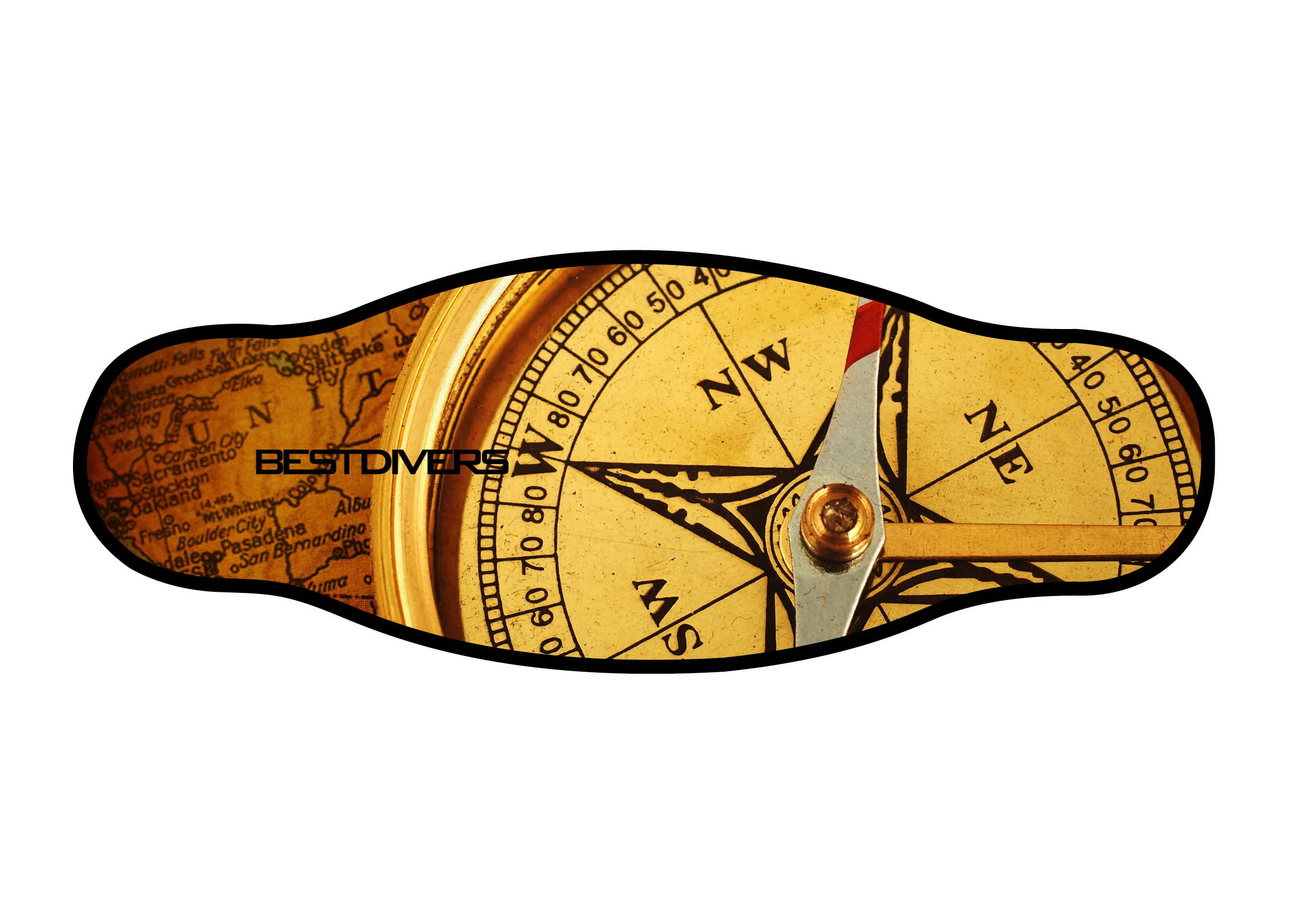 Neoprene Mask Strap - Compass - double layer (IN/BUSSO)