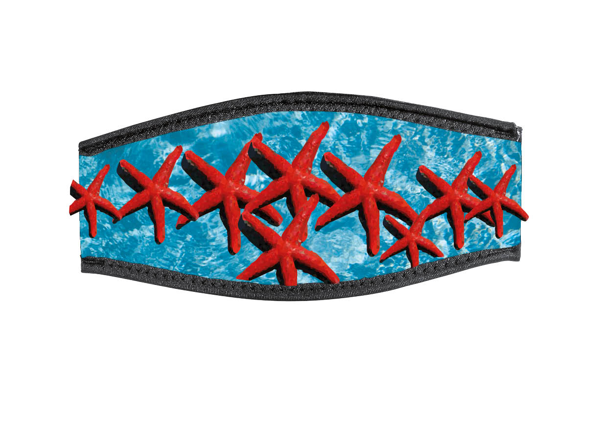 Neoprene Mask Strap - Coral - with double velcro (IN/CORL-DV)