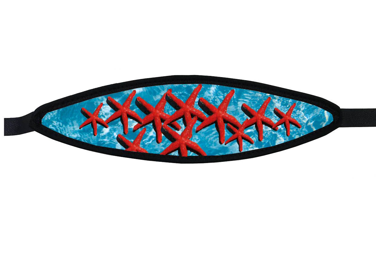 Neoprene Mask Strap - Coral - with velcro (IN/CORL-V)