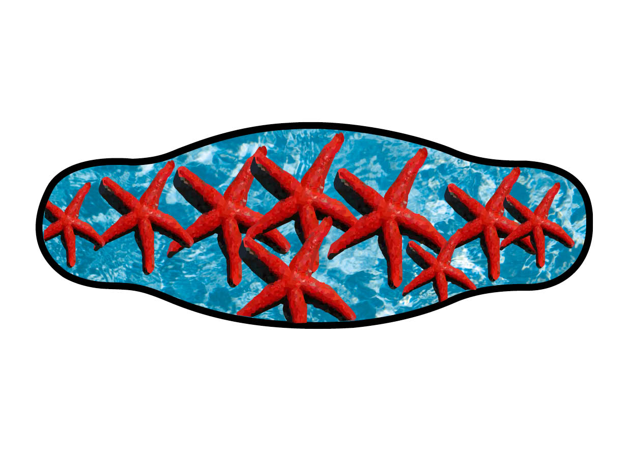 Neoprene Mask Strap - Coral - double layer (IN/CORL)