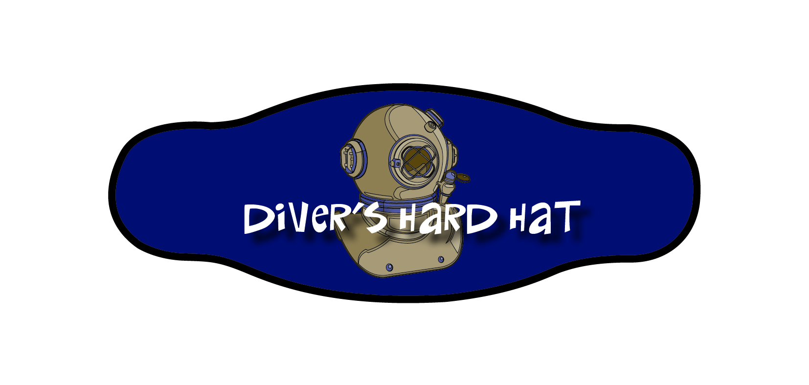 Neoprene Mask Strap - Divers Hard Hat - double layer (IN/DHH)