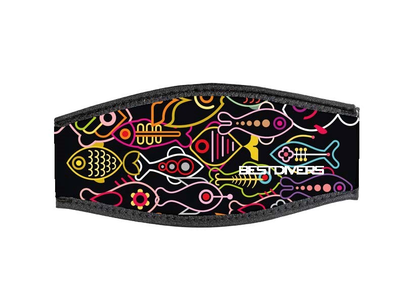 Neoprene Mask Strap - Fish - with double velcro (IN/FISH-DV)