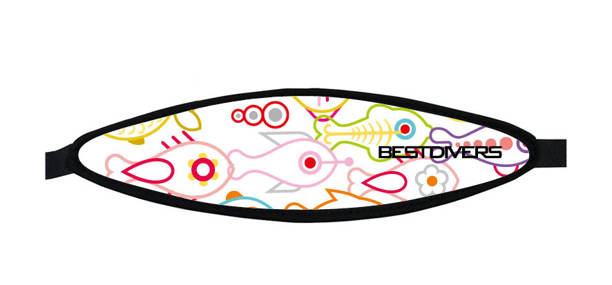 Neoprene Mask Strap - FISH  - with velcro (IN/FISH2-V)