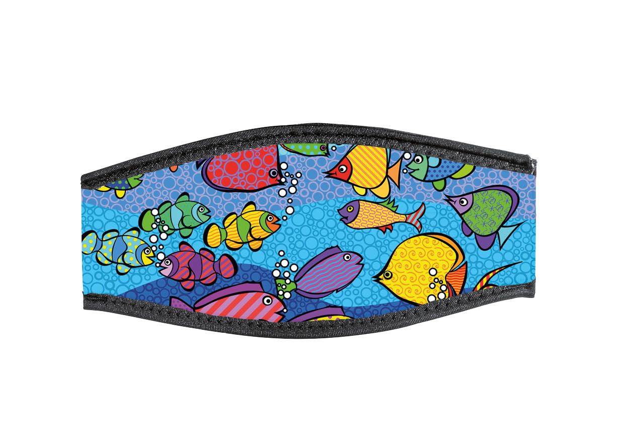 Neoprene Mask Strap - Aquarium - with double velcro (IN/FRZ-DV)
