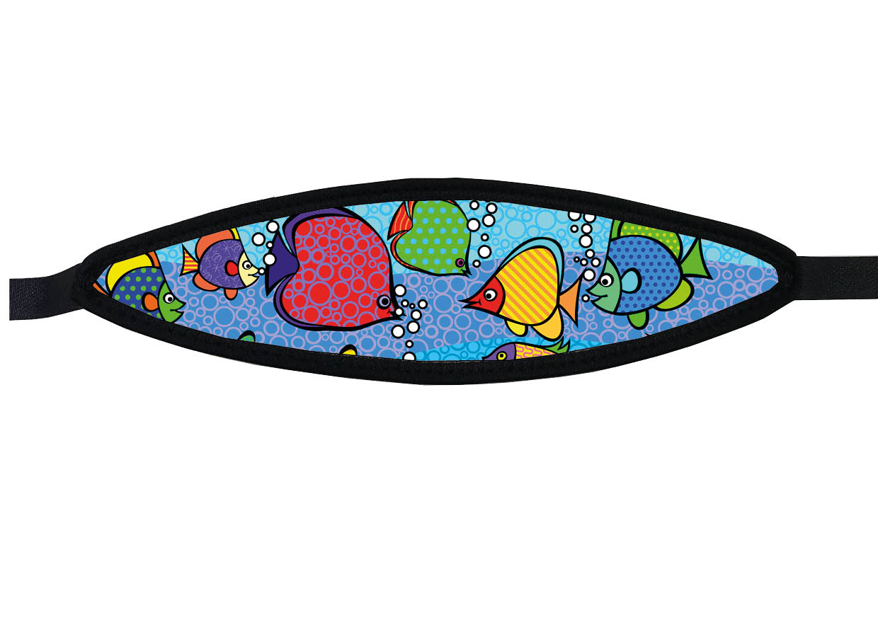 Neoprene Mask Strap - Aquarium - with velcro (IN/FRZ-V)
