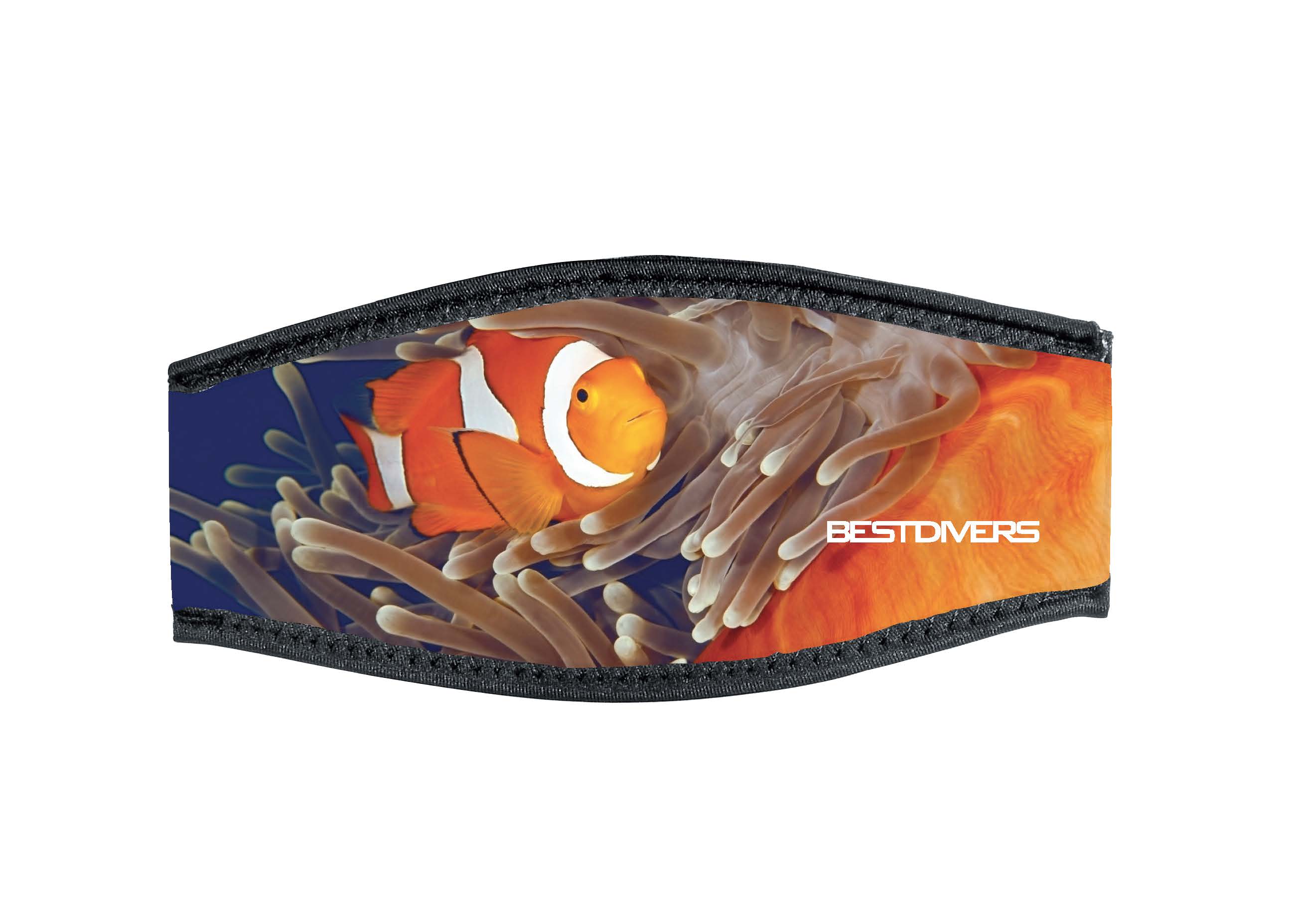 Neoprene Mask Strap - Anemone - with double velcro (IN/LAZY-DV)