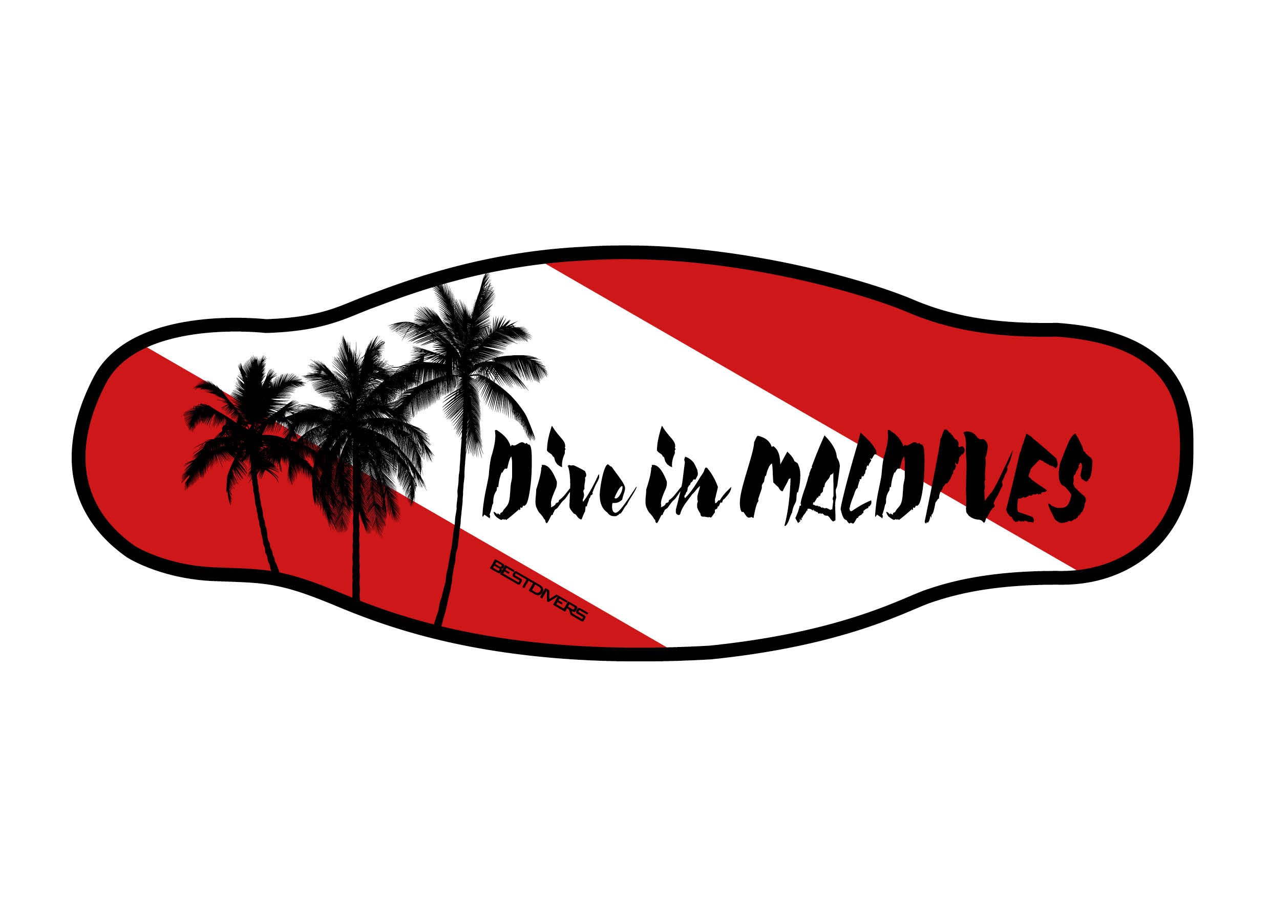 Neoprene Mask Strap - Maldives - double layer (IN/MAL)