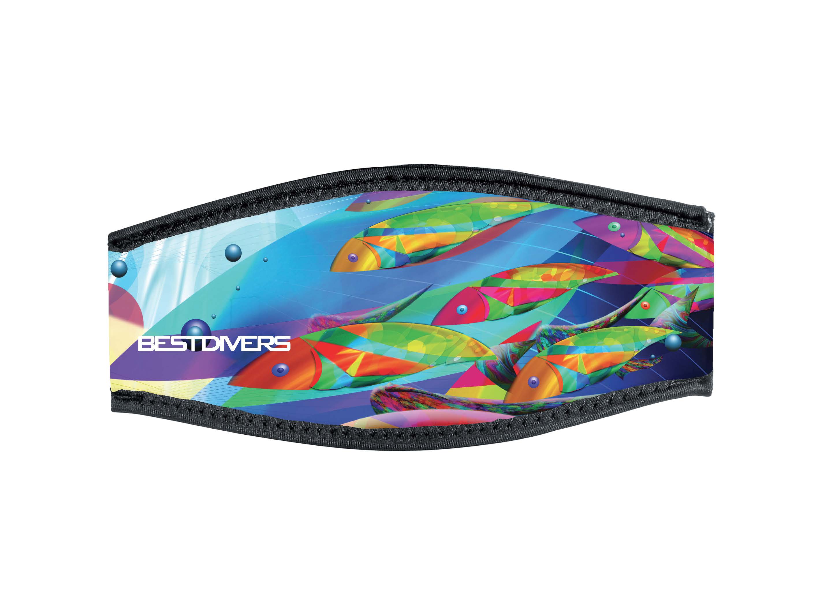 Neoprene Mask Strap - Psychedilic - with double velcro (IN/MRR-DV)