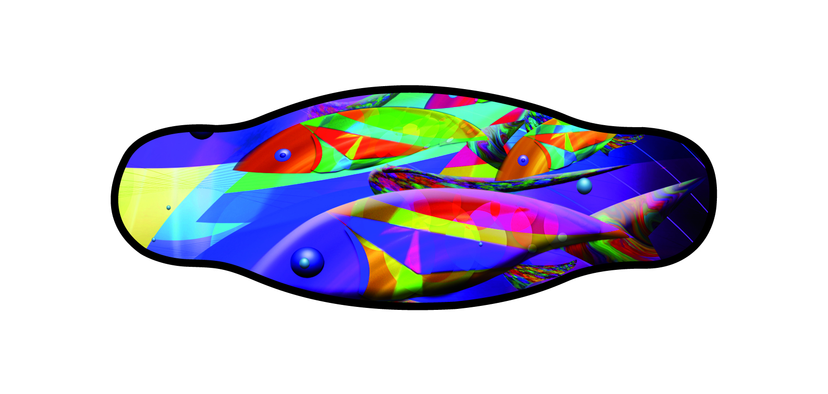Neoprene Mask Strap - Psychedilic - double layer (IN/MRR)