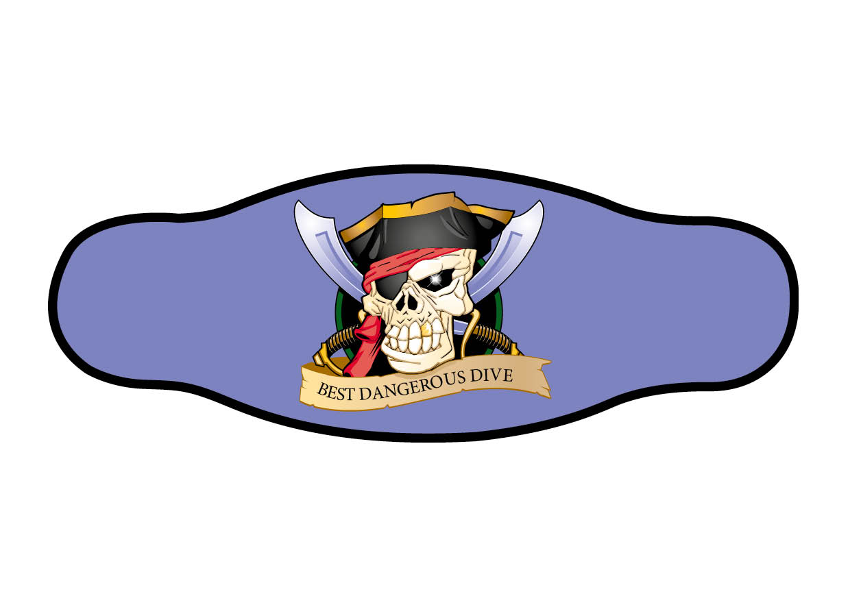 Neoprene Mask Strap - Pirate - double layer (IN/PIRA)