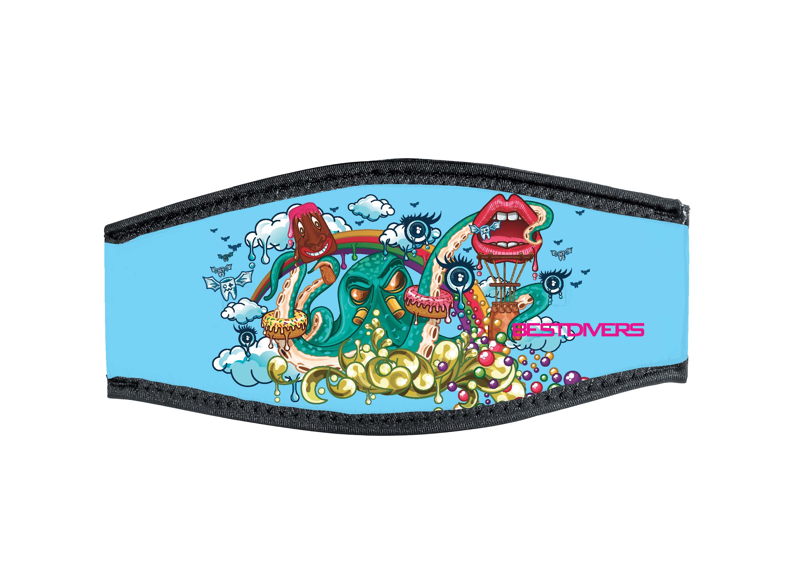 Neoprene Mask Strap - Pop Art - with double velcro (IN/POP-DV)