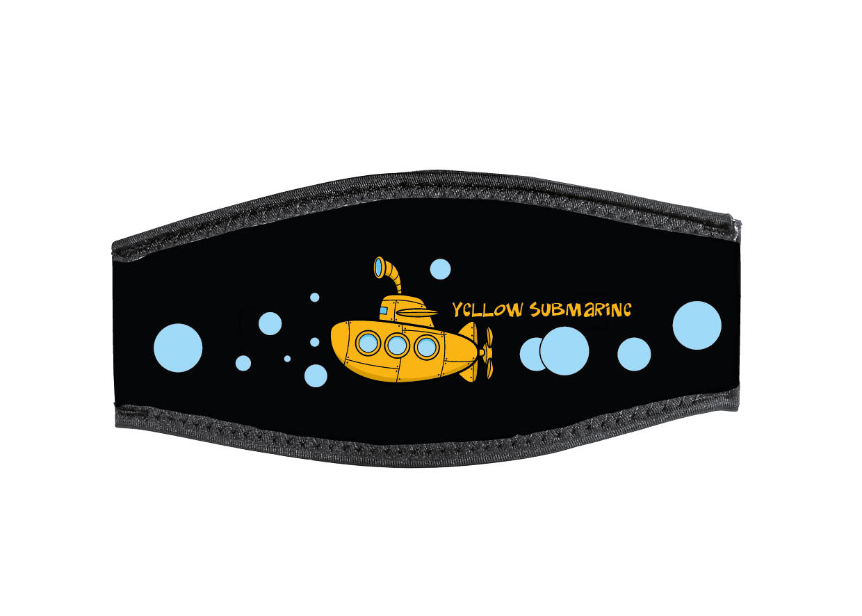 Neoprene Mask Strap - Yellow Submarine - with double velcro (IN/SBM-DV)