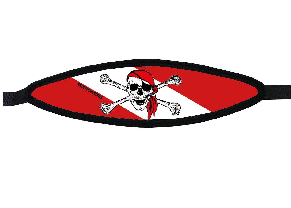 Neoprene Mask Strap - Jolly Roger with velcro (IN/SDFL-V)