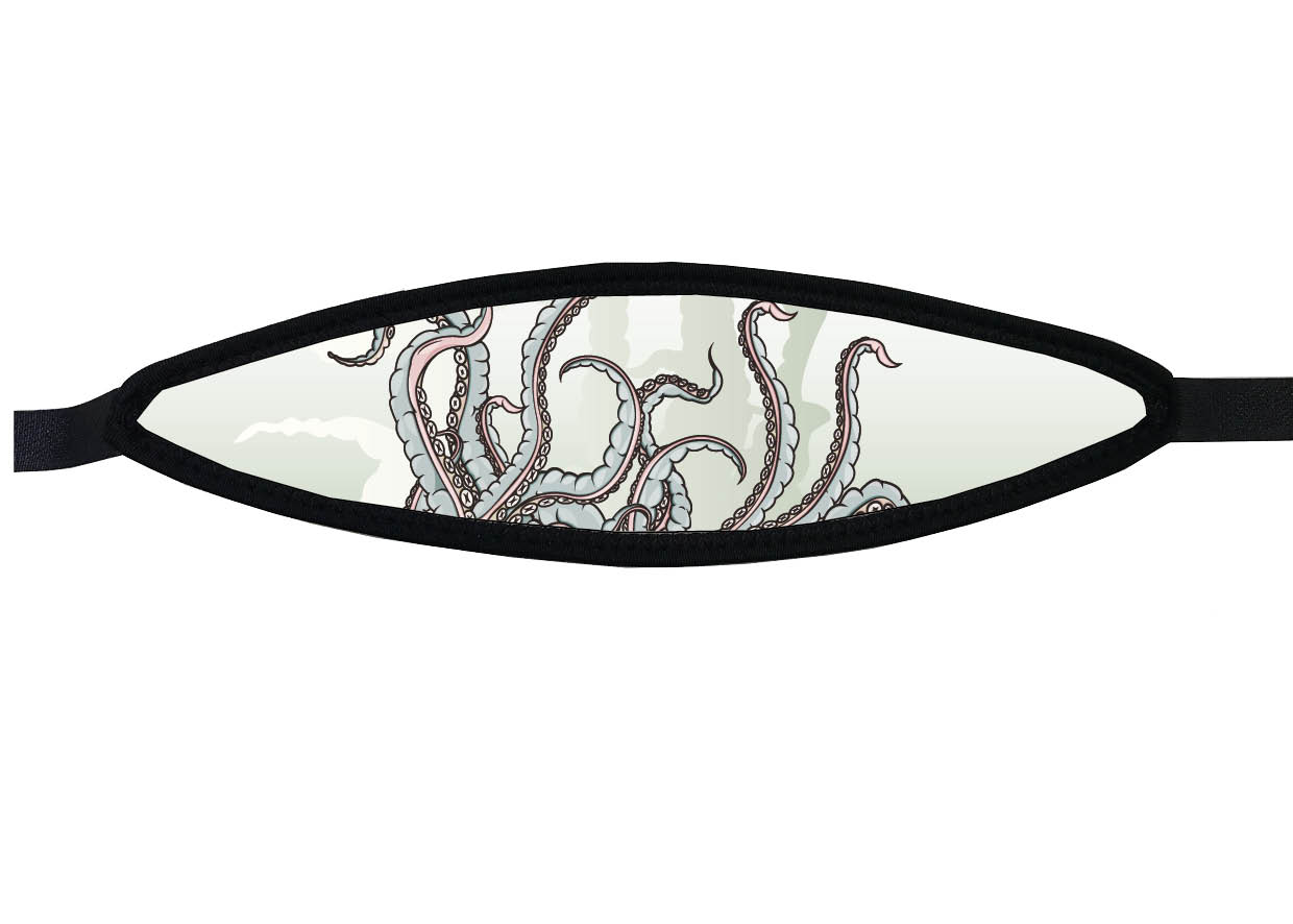 Neoprene Mask Strap - Tentacles - with velcro (IN/TEN-V)