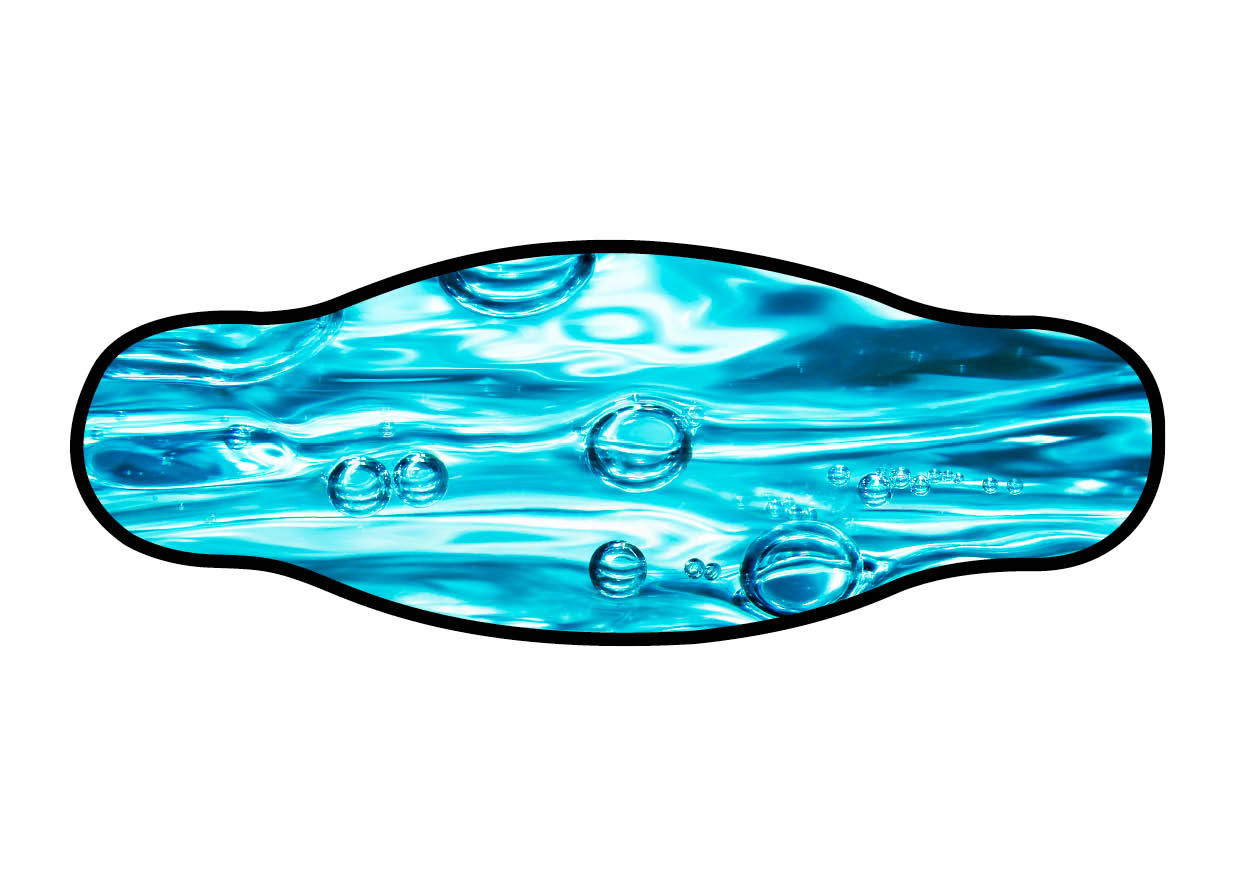Neoprene Mask Strap - Water  - double layer (IN/WATR)