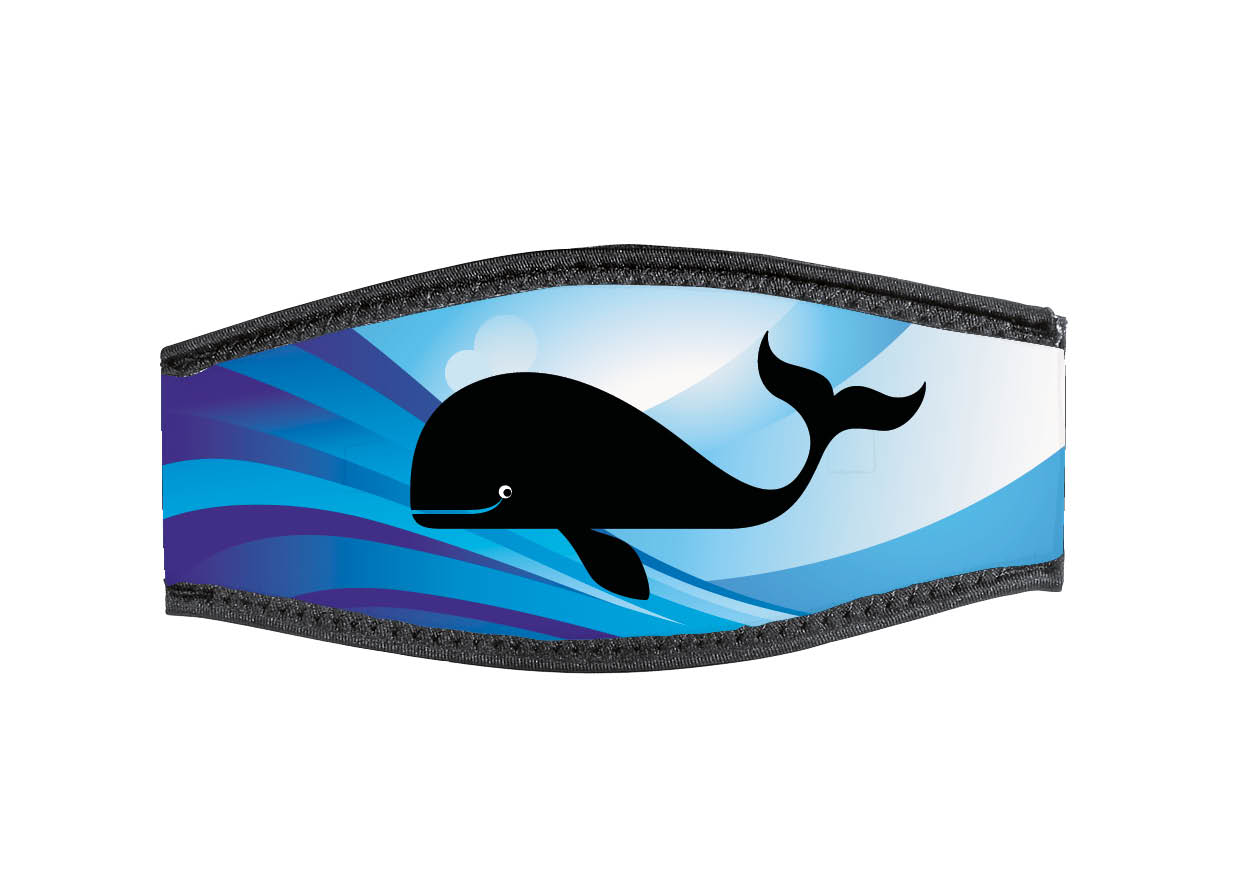 Neoprene Mask Strap - Whale - with double velcro (IN/WHL-DV)