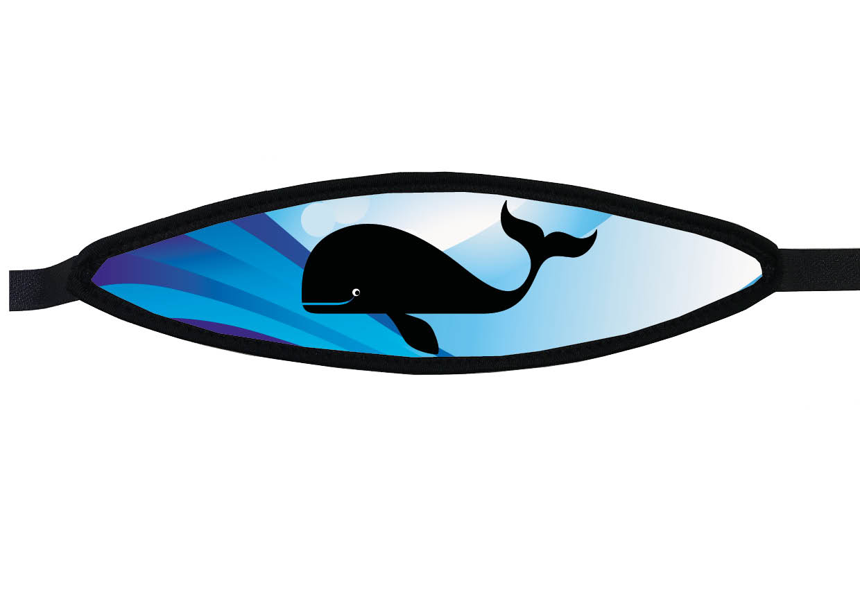 Neoprene Mask Strap - Whale - with velcro (IN/WHL-V)