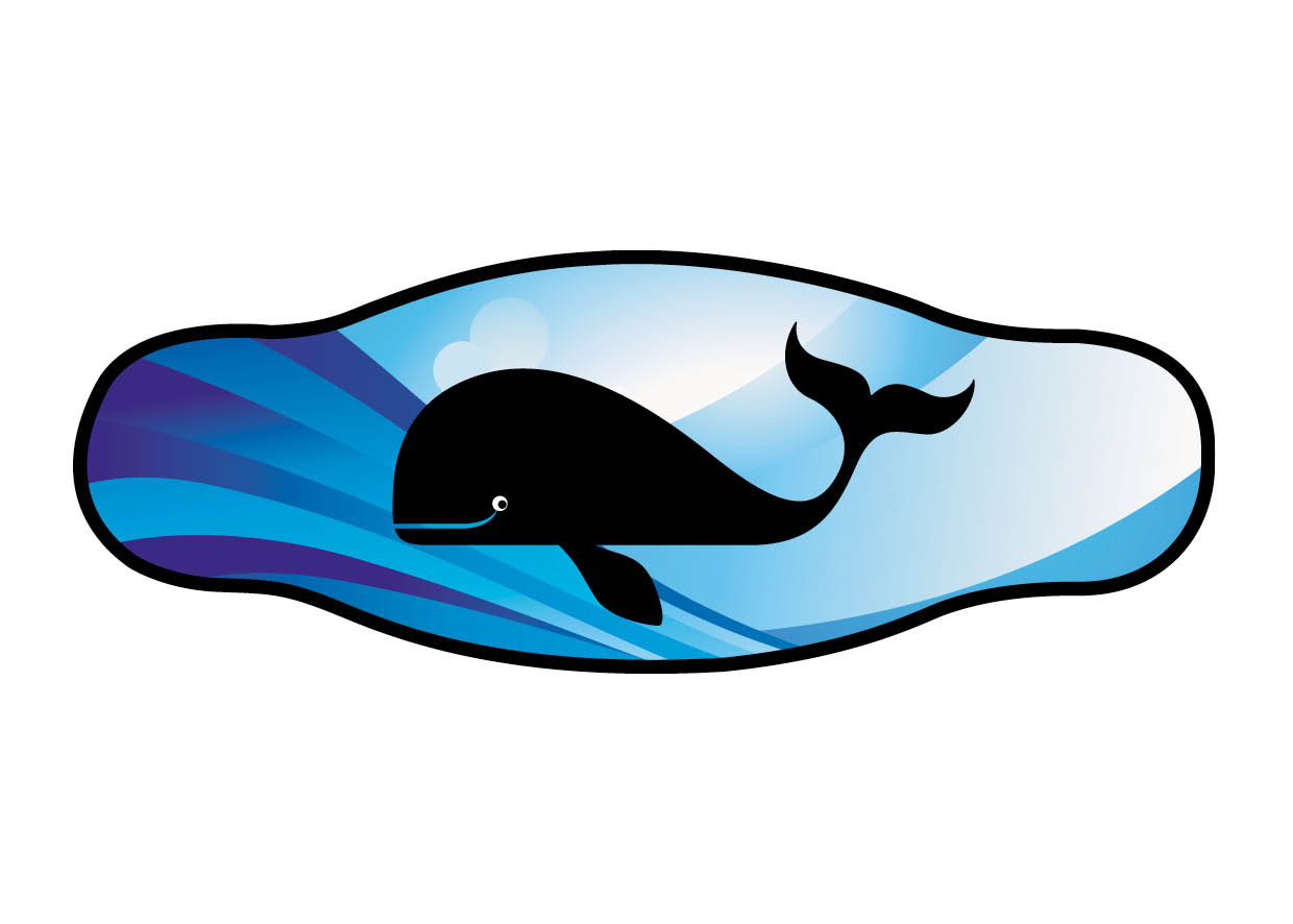 Neoprene Mask Strap - Whale - double layer (IN/WHL)