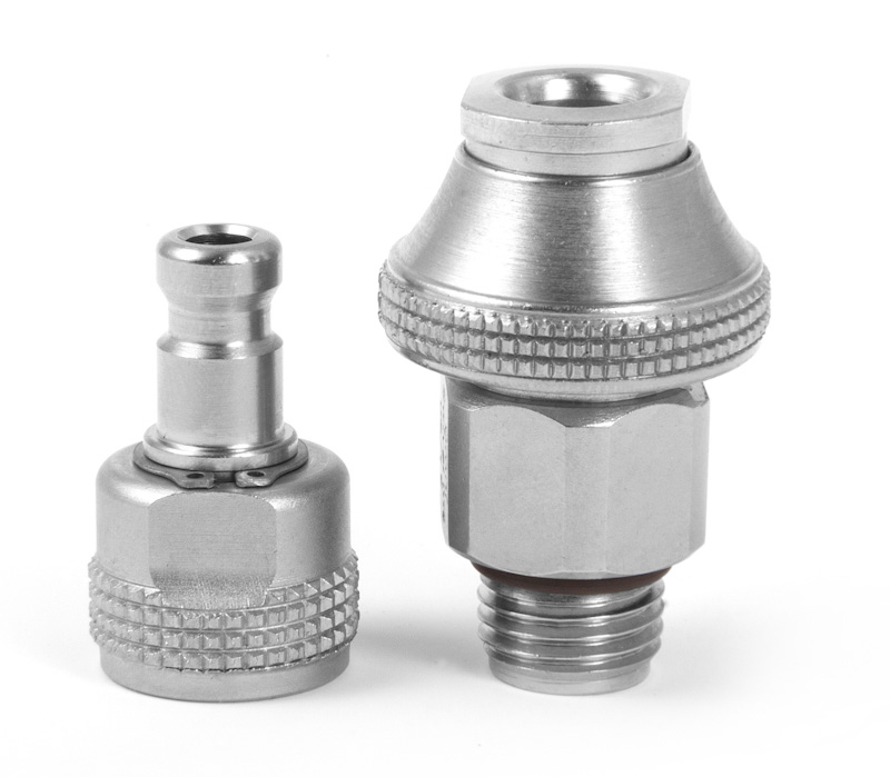 QDB-YF-S - Two Piece Quick Disconnect to Regulator Hose Adaptor - Big Nut QDB-YF-S - Two Piece Quick Disconnect to Regulator Hose Adaptor - Big Nut