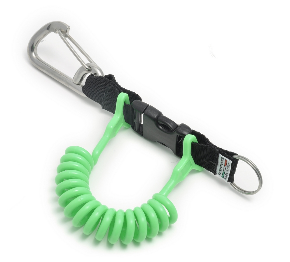 Best Divers Extandable Coil Clip with STRONG Magnum Polyurathan Spiral - Green (Ai0192GXL) Best Divers Extandable Coil Clip with STRONG Magnum Polyurathan Spiral - Green (Ai0192GXL)