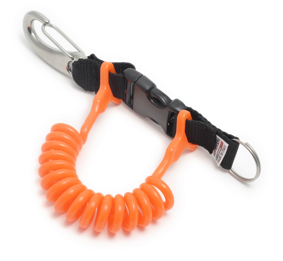 Best Divers Extandable Coil Clip with VELA Magnum Polyurathan Spiral - Orange (Ai0224OXL) Best Divers Extandable Coil Clip with VELA Magnum Polyurathan Spiral - Orange (Ai0224OXL)