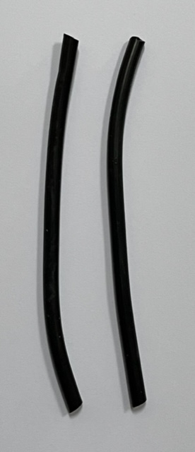 15cm Silicone Balancing Tues (pair) 6.5mm diameter - Black (SBT-6.5B)